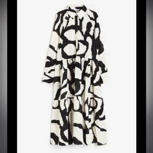 H&M black and white maxi dress